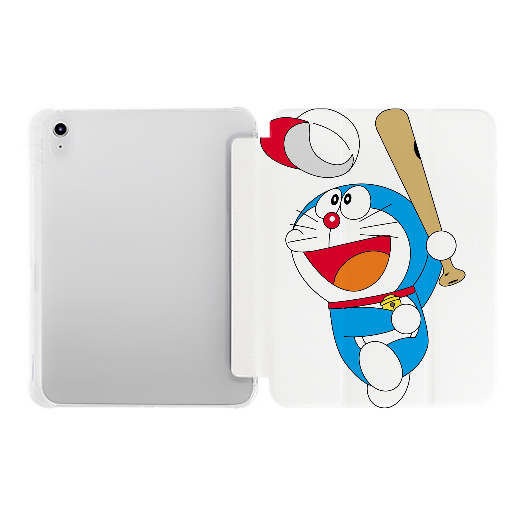 （画像用） ドラえもん Doraemon IPad ケース ペン収納付き 三つ折りスタンド PUレザー×シリコン 対応機種9.5/10.5/10.9インチ